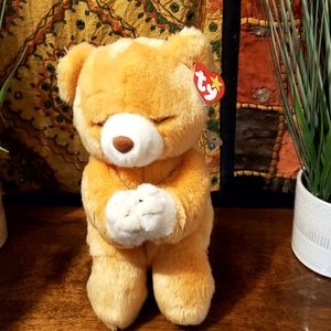 Vintage "Hope" The  Beanie Baby Praying Bear Plush Ty Beanie Buddie 1999
